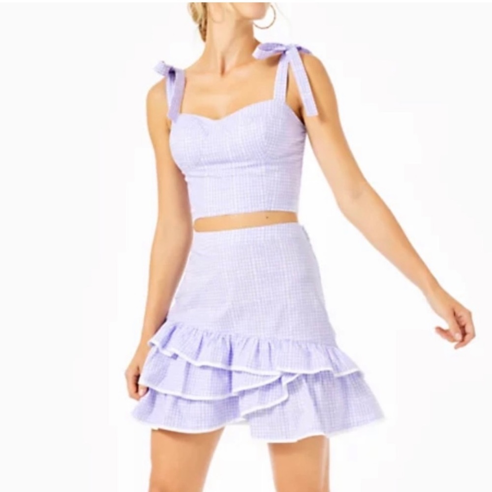 Lily Pulitzer Two Piece Skirt Set in purple